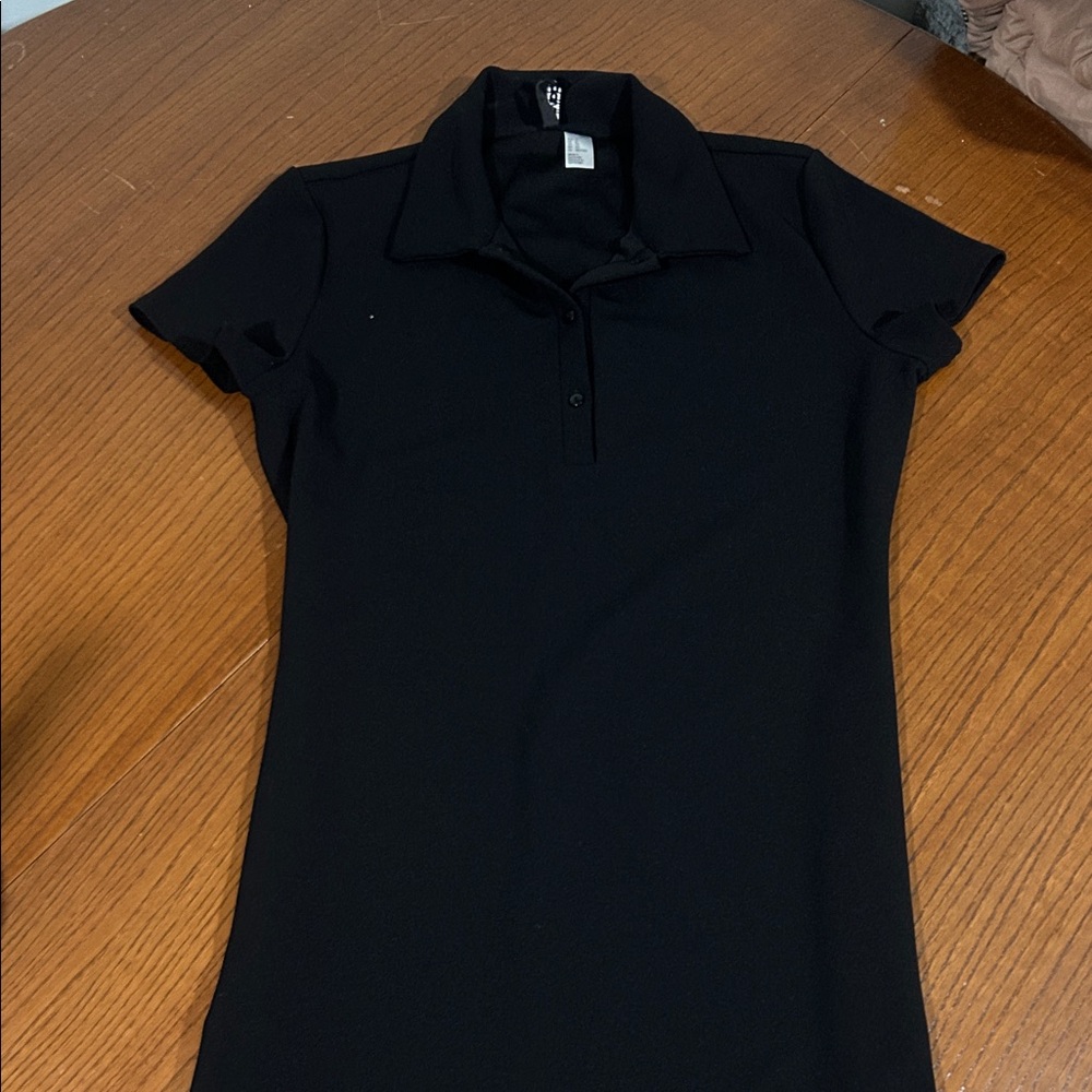 Divided Black Midi Dress